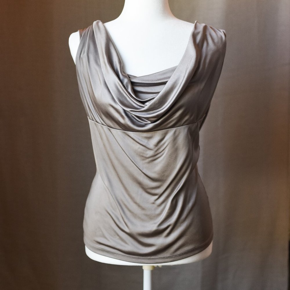 Ann Taylor Silky Drape Sleeveless Top